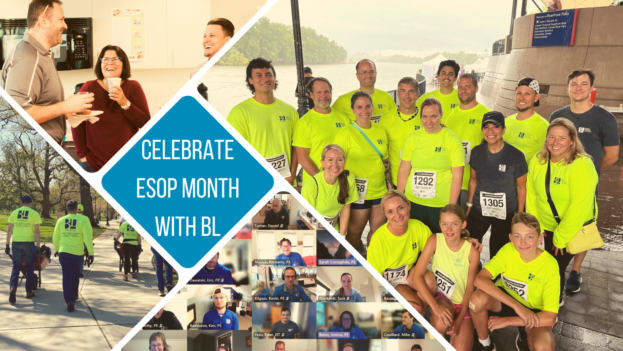 Collage of employees celebrating ESOP Month.